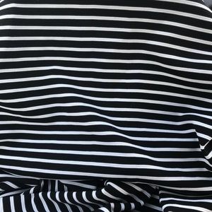 Lularoe Amelia Dress- Black and White Stripes.